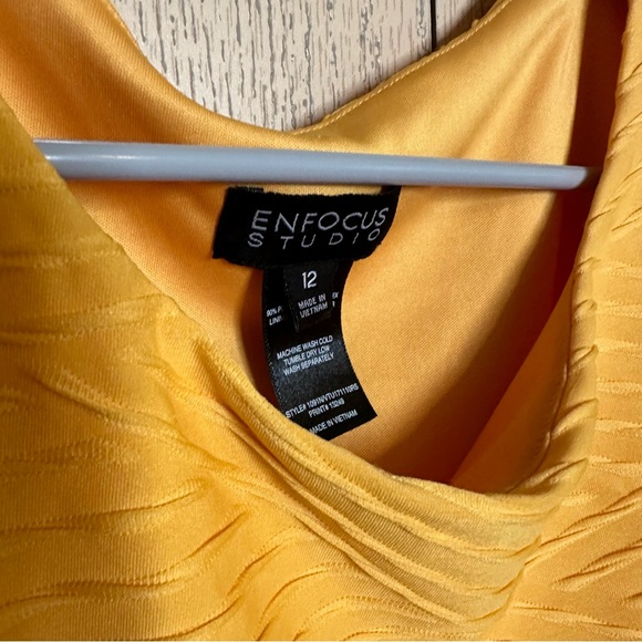 En Focus Studio Yellow Dress 12 NEW - Picture 5 of 9